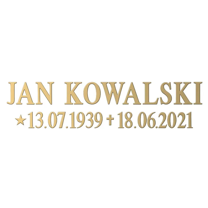 LITERY STAL NIERDZEWNA ZŁOTE ROMANO