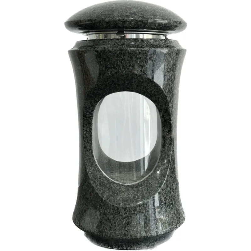 Lampion granitowy okrągły
