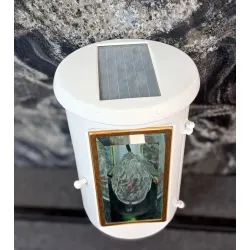 Lampion solarny biały